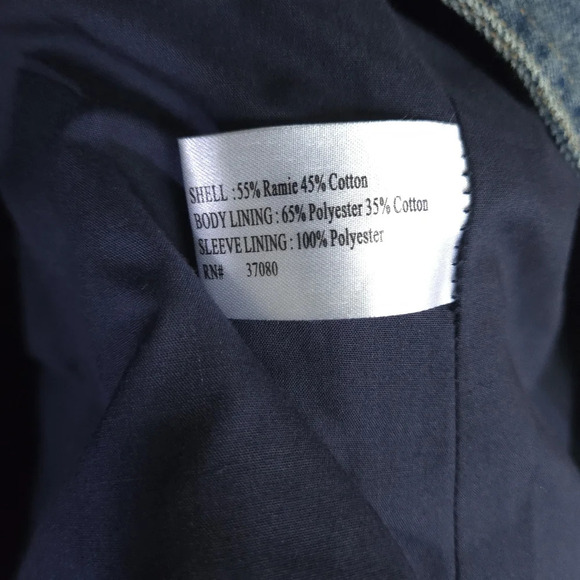 Vtg Carolina Blues Jean Jacket Embroidered Western Rodeo Size Medium 90s Y2K - Picture 10 of 10